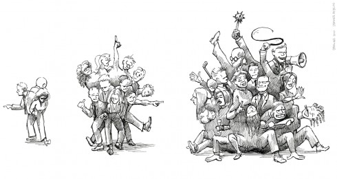 Growth, Caricature (c) by Ingmar Drewing