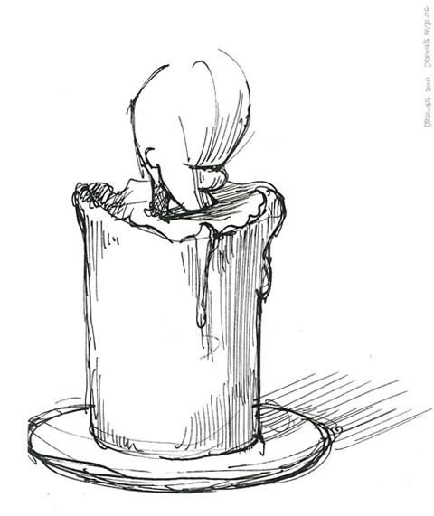 nightlysketch130 Enlightenment, (c) 2010 Ingmar Drewing