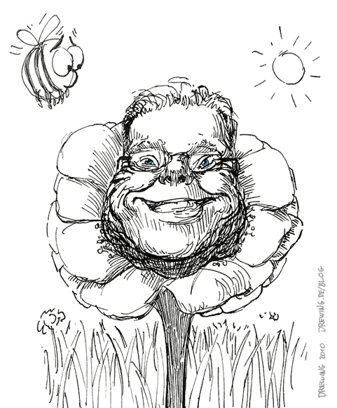 nightlysketch179 Silent Flower, (c) 2010 Ingmar Drewing