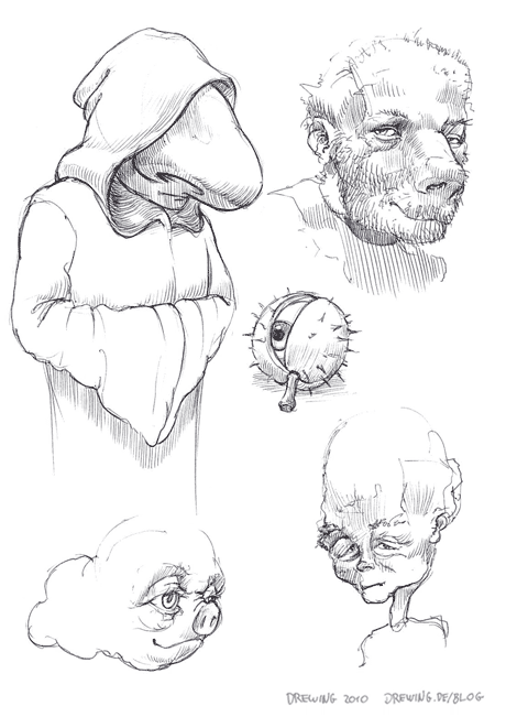 nightlysketch239 Strangers, (c) 2010 Ingmar Drewing